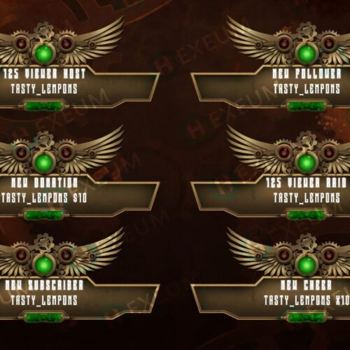 steampunk twitch alerts