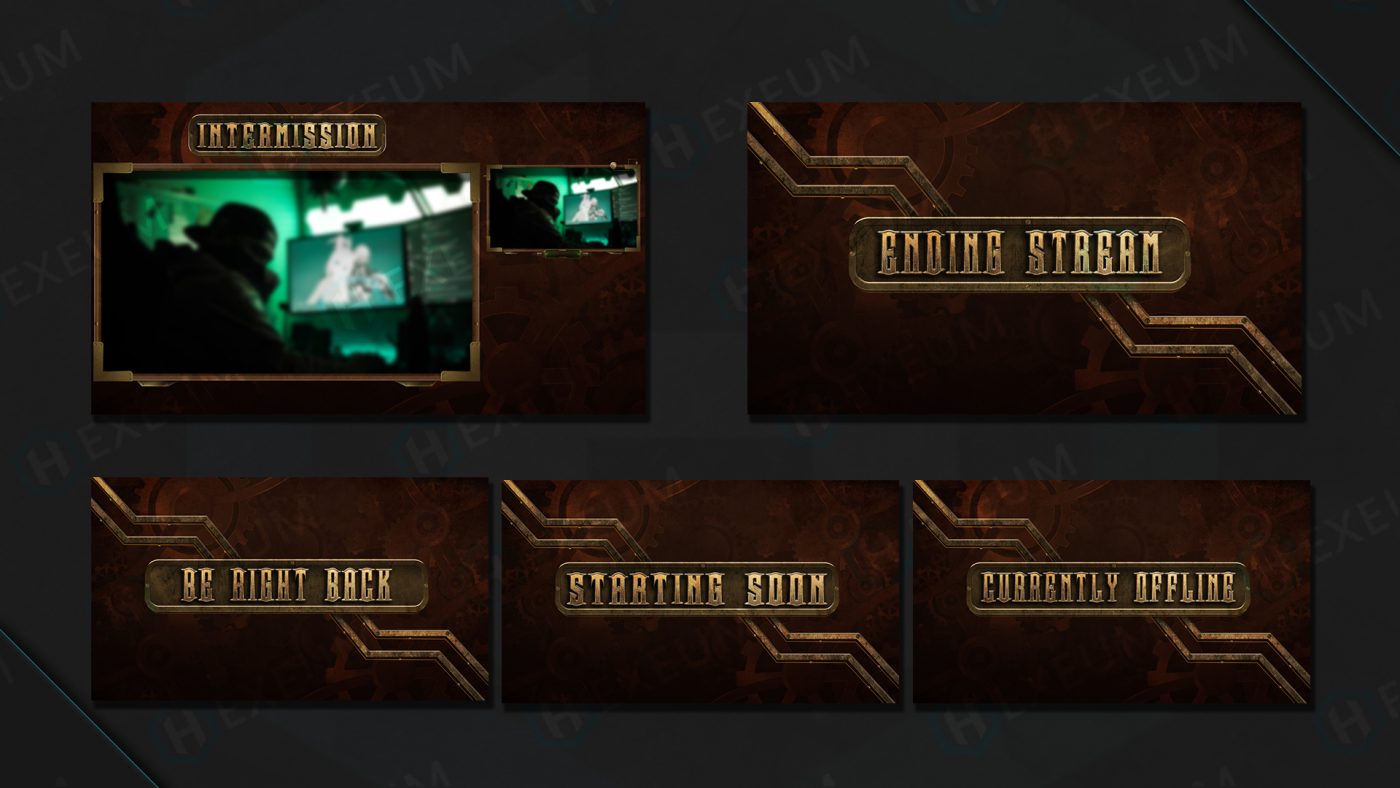 steampunk twitch overlay