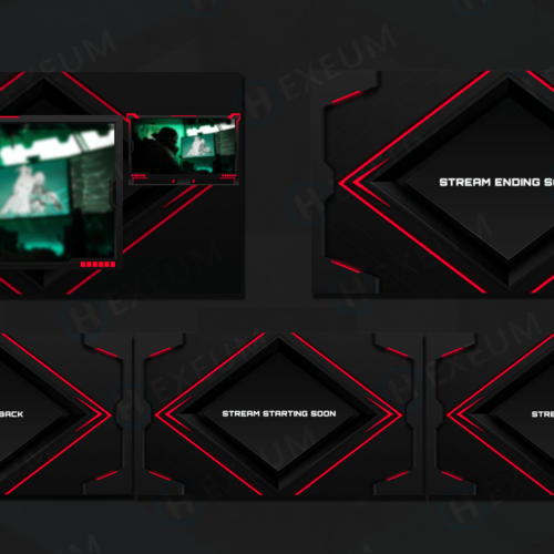 red twitch overlay