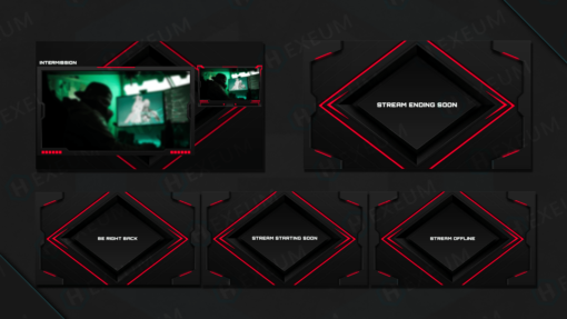 red twitch overlay