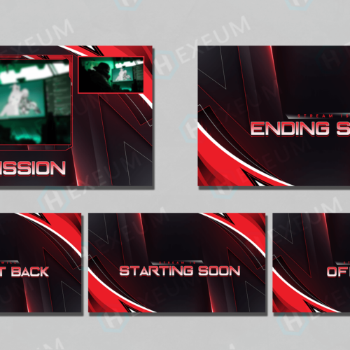 red twitch overlay