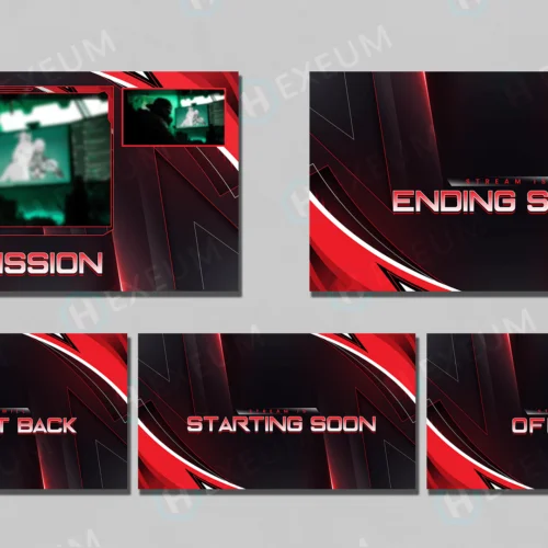 red twitch overlay
