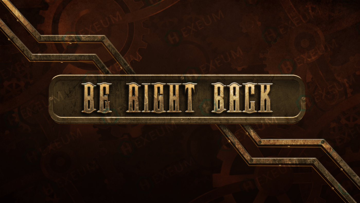 steampunk twitch brb screen