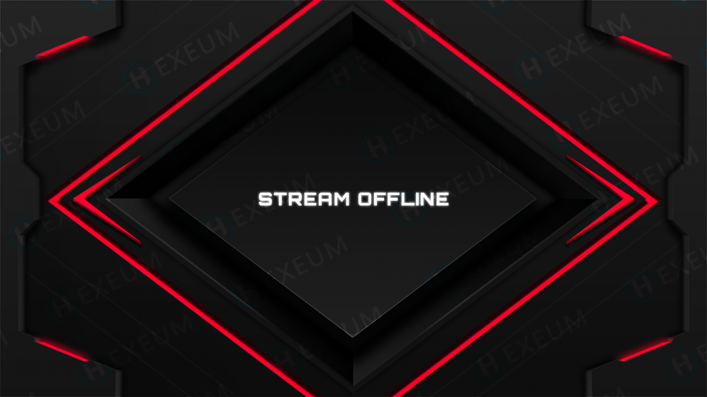 red and black offline banner