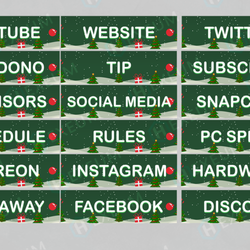 christmas twitch panels