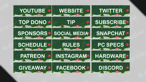 christmas twitch panels