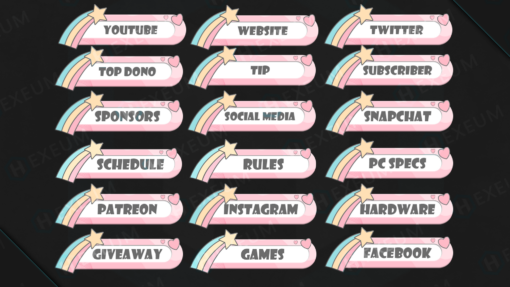 cute twitch panels