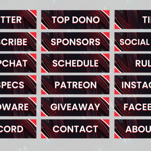free red twitch panels