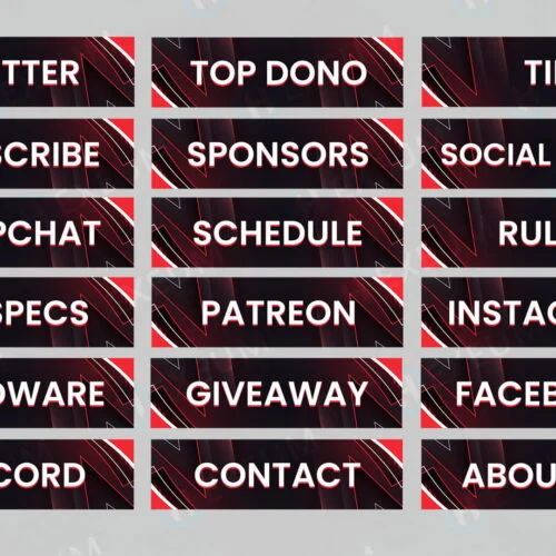 free red twitch panels