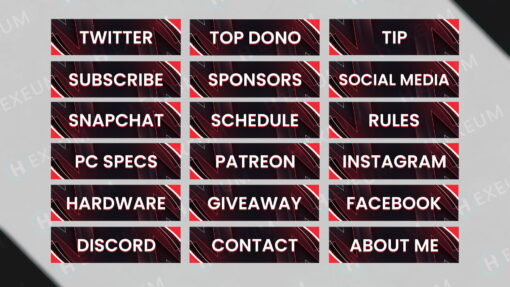 free red twitch panels