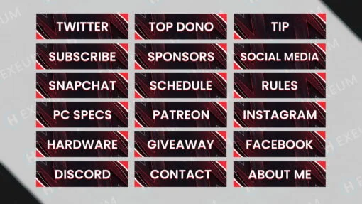free red twitch panels