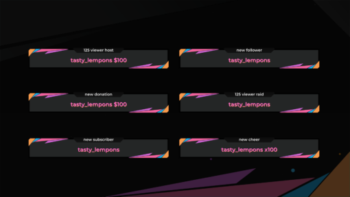 multicolored twitch alerts
