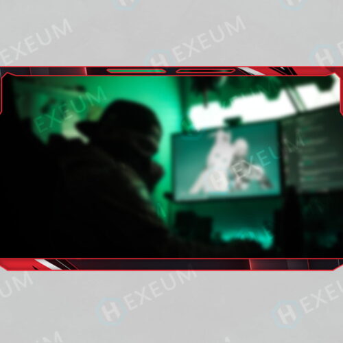 red webcam overlay
