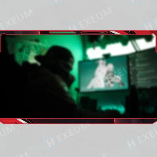 red webcam overlay