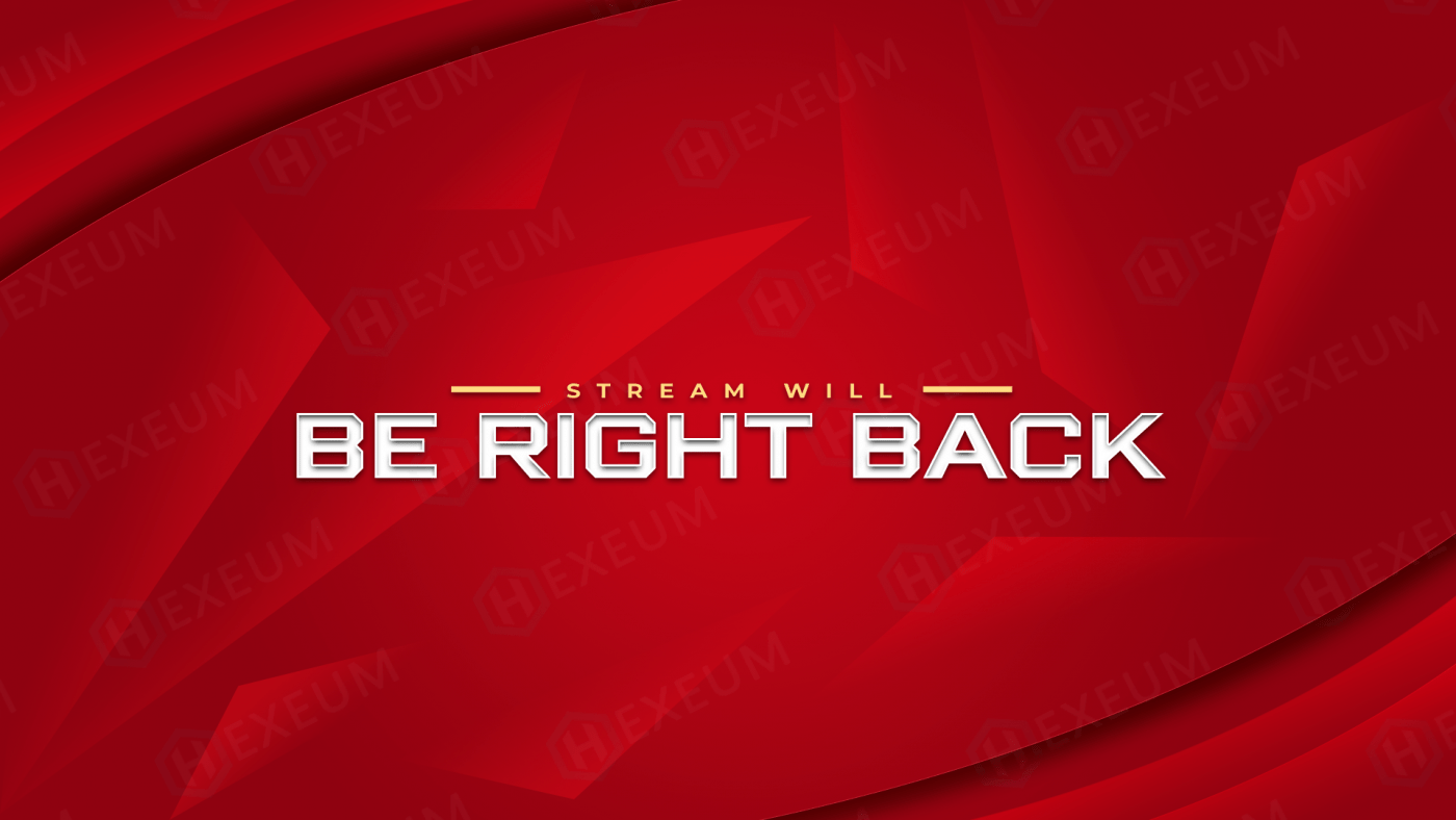 red twitch brb screen