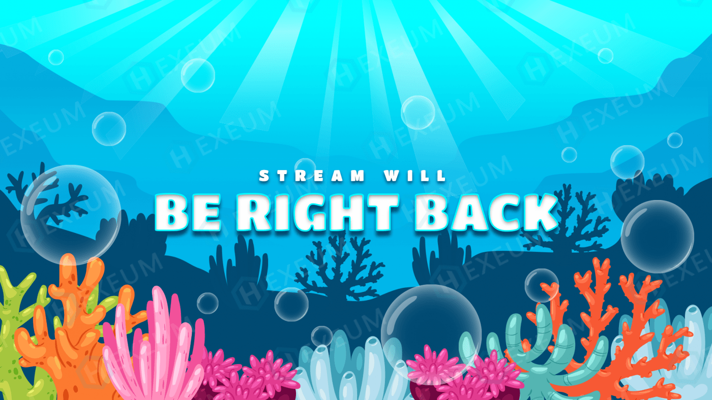 underwater twitch brb screen