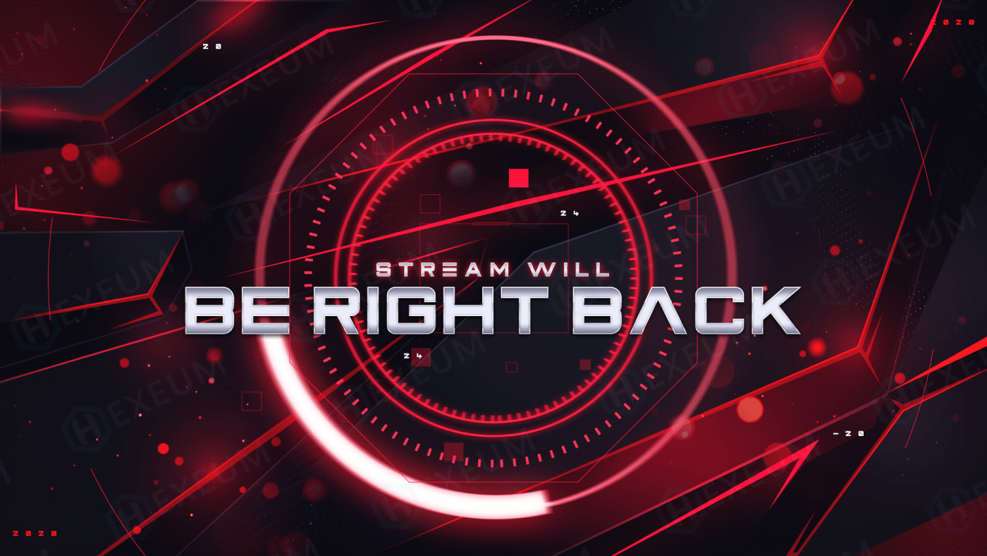 futuristic twitch brb screen