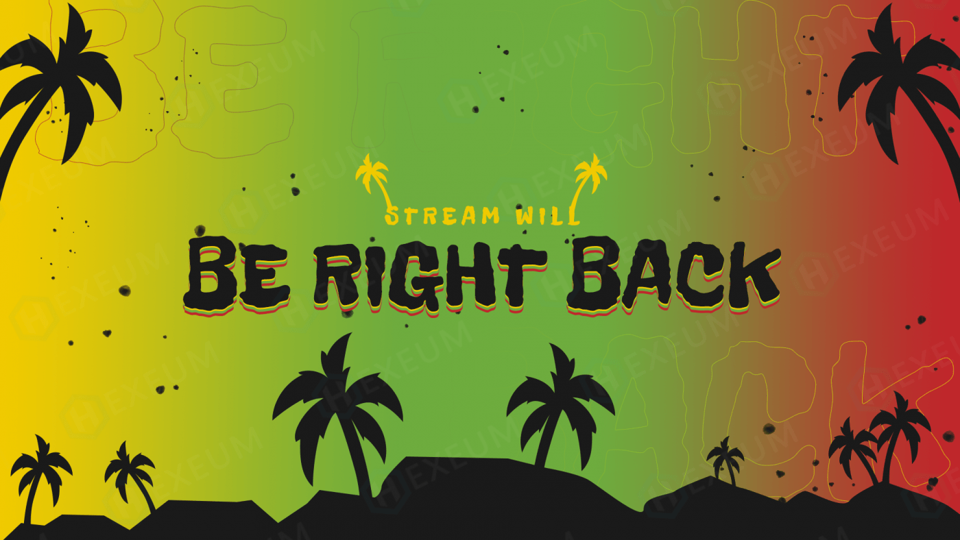 reggae twitch brb screen
