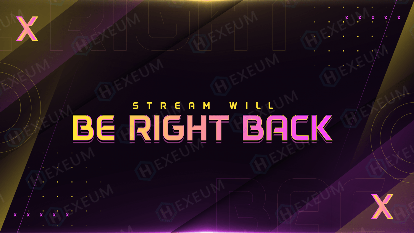 multicolor twitch brb screen