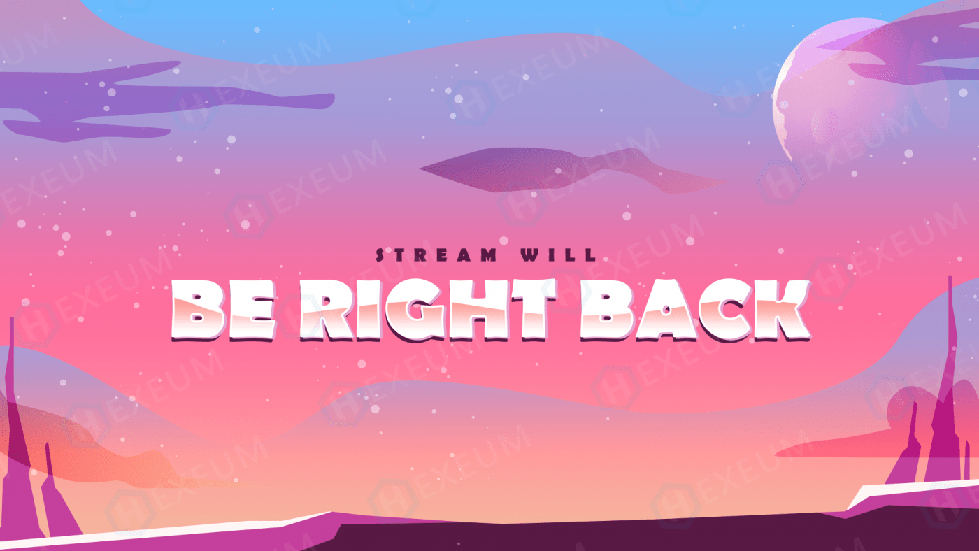 vibrant twitch brb screen
