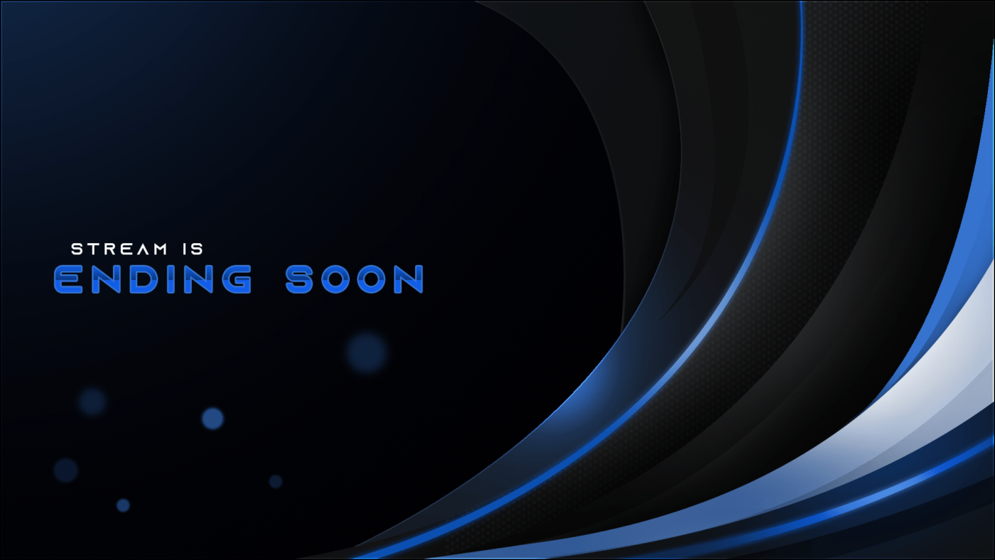 free dark blue ending screen