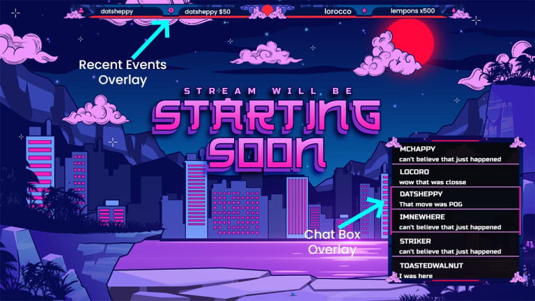 starting soon screen explanation diagram