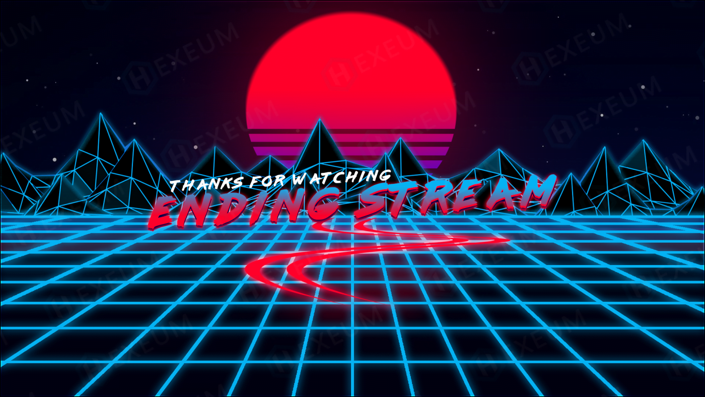 synthwave twitch stream ending