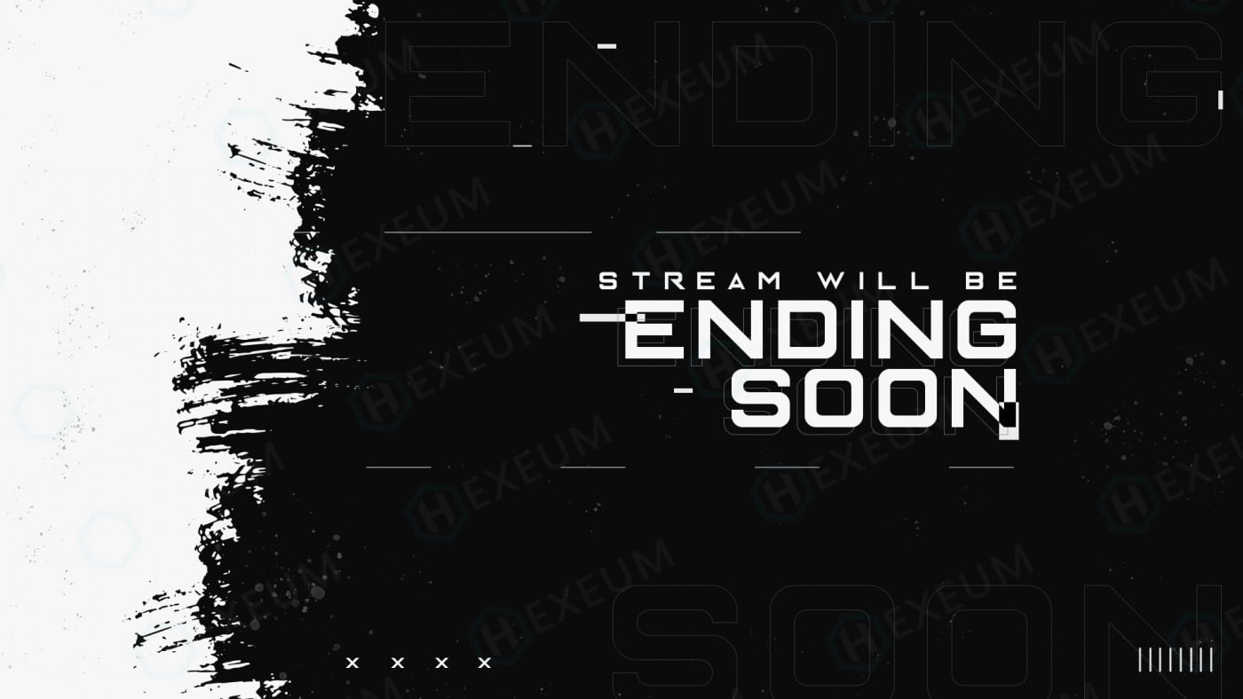 black and white twitch stream ending