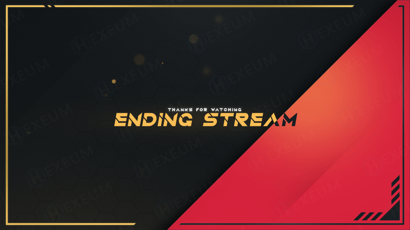 red and black twitch stream ending