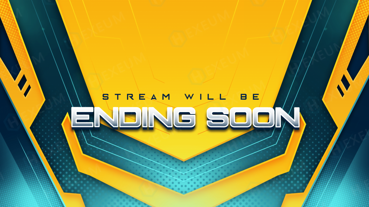 bright yellow twitch stream ending