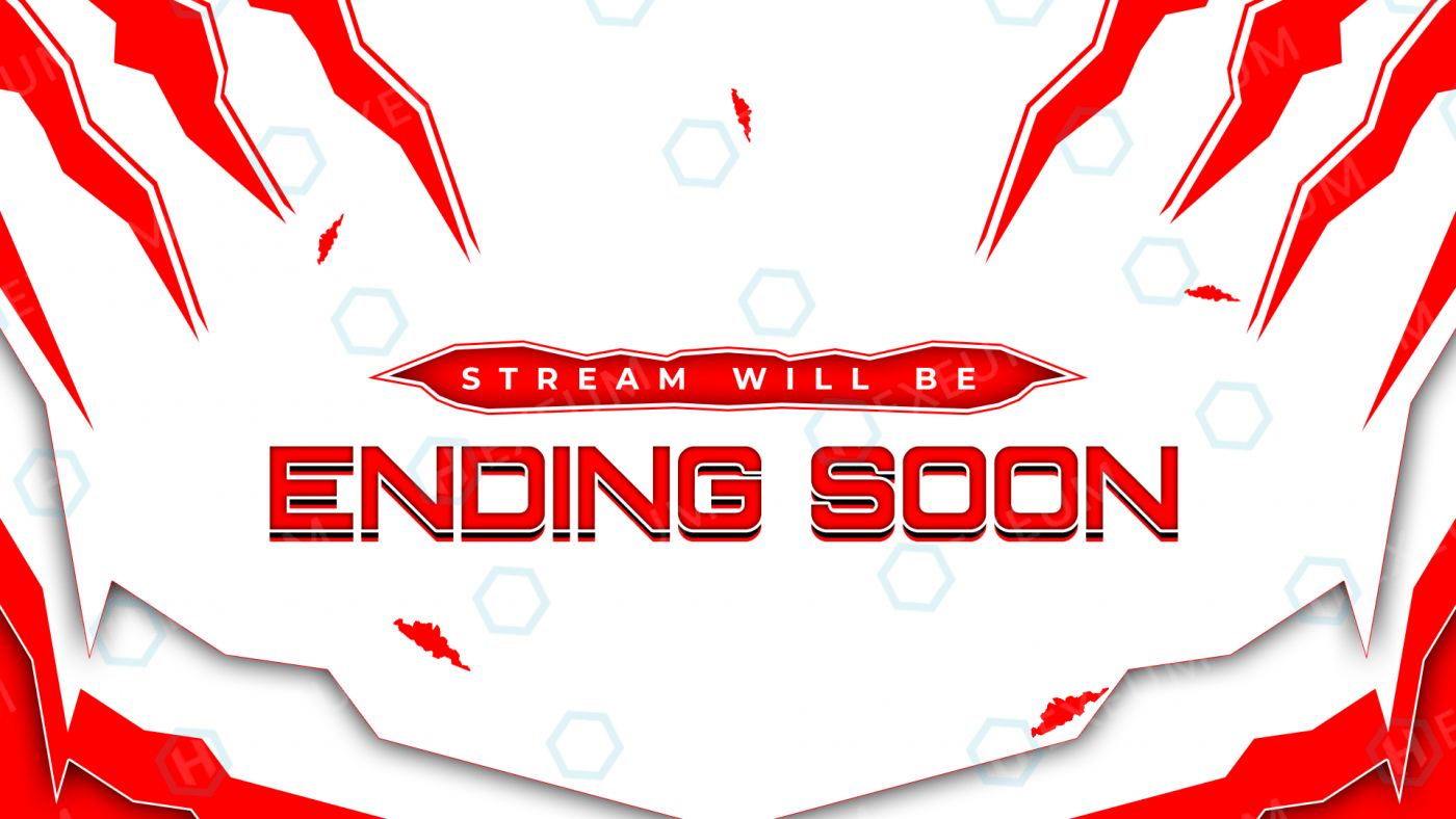 red and white twitch stream ending