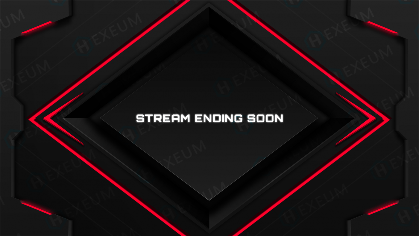 red and black twitch stream ending