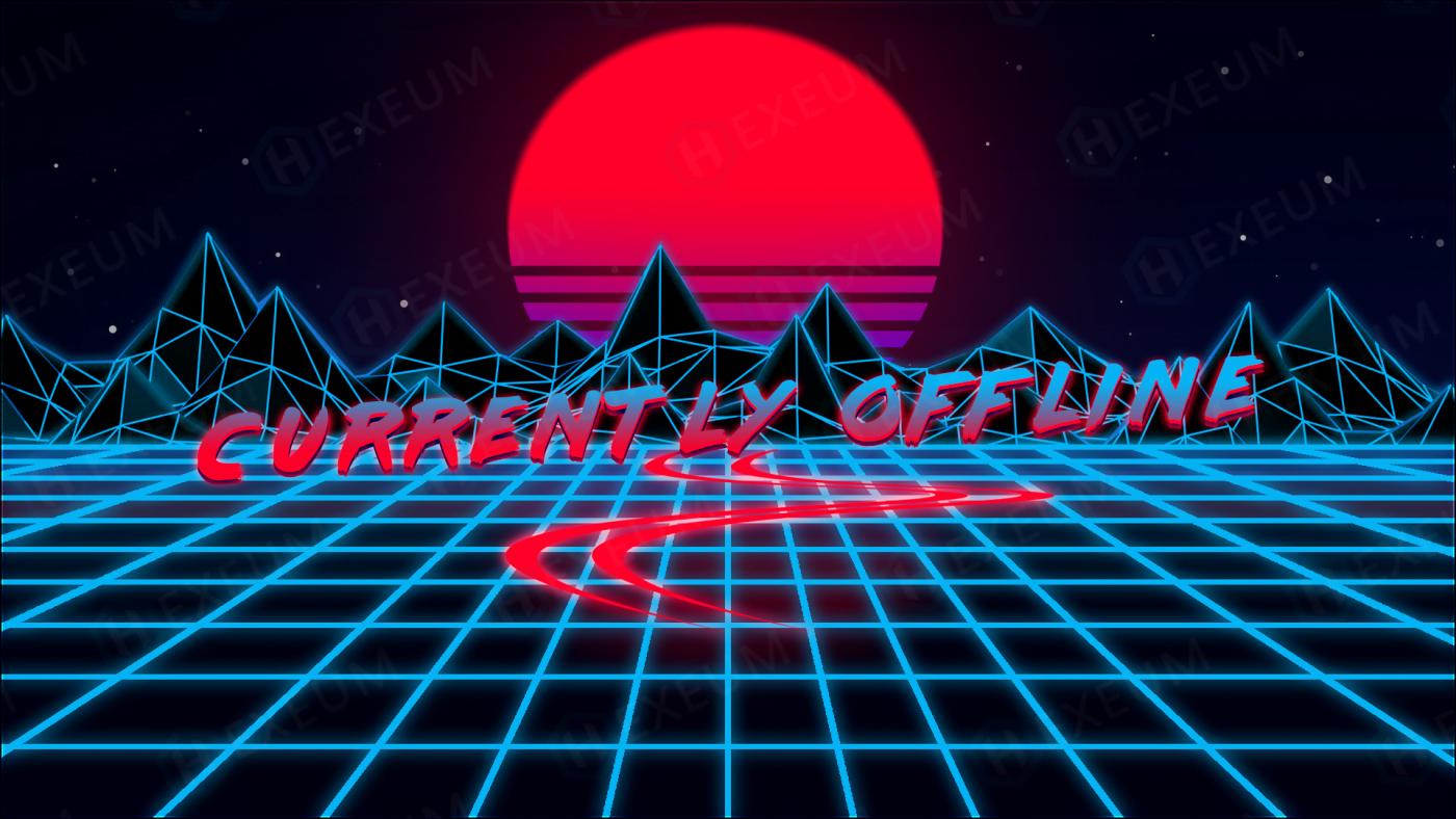 retrowave twitch offline banner