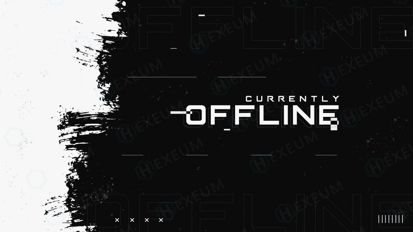 black and white twitch offline banner
