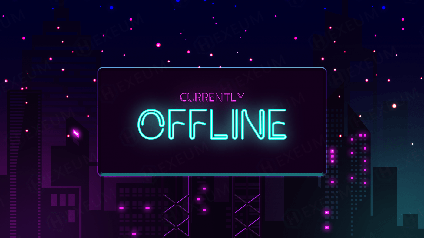 neon twitch offline banner