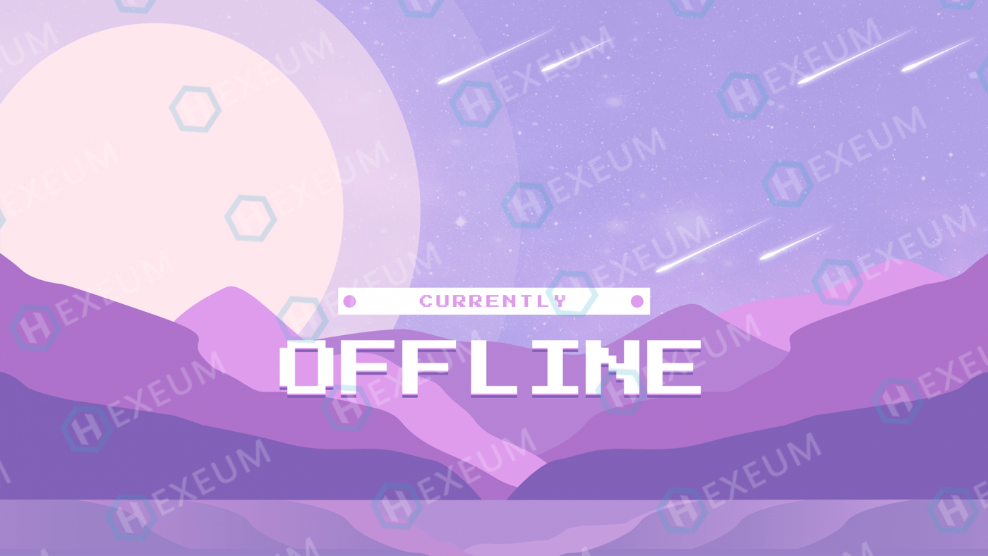retro pixel twitch offline banner