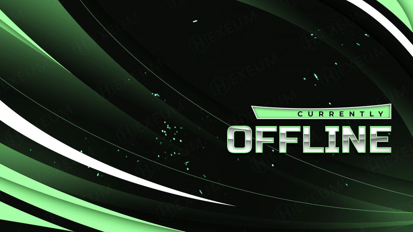 mint green twitch offline banner