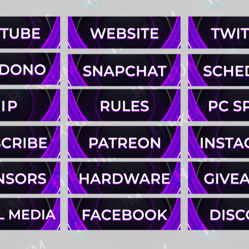free purple twitch panels