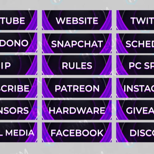 free purple twitch panels