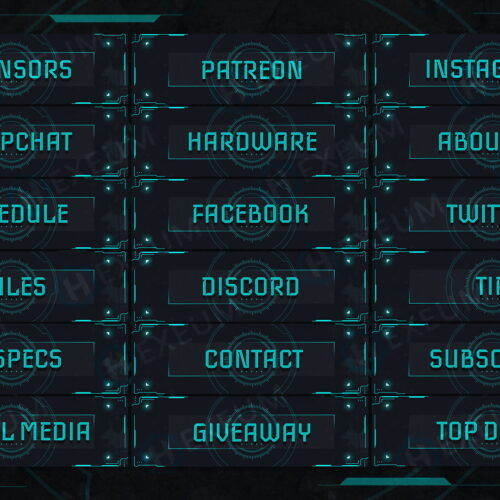futuristic twitch panels