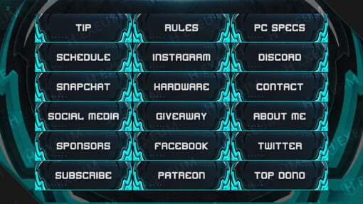 cyan twitch panels