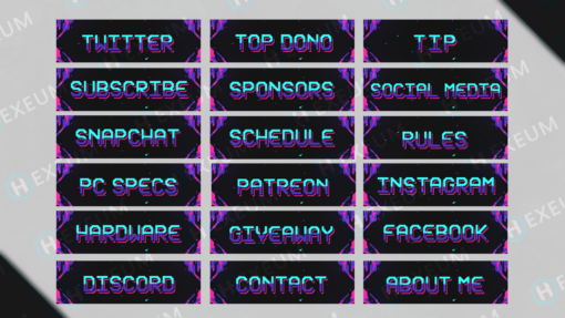 pixel twitch panels