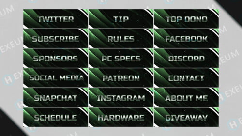mint green twitch panels