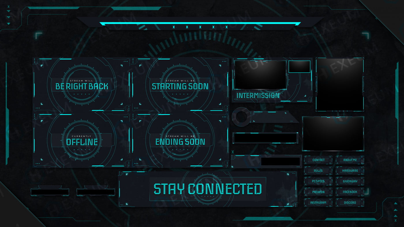 futuristic twitch overlay