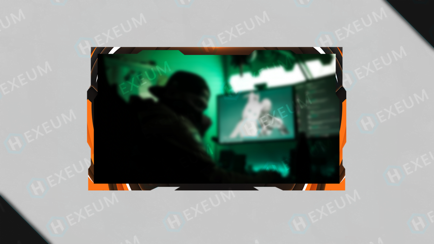 orange webcam overlay