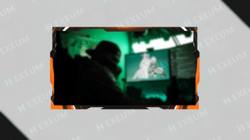 orange webcam overlay