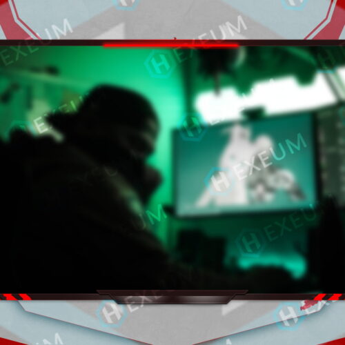 red and white webcam overlay