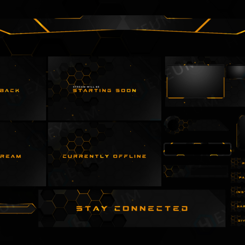 gold twitch overlay