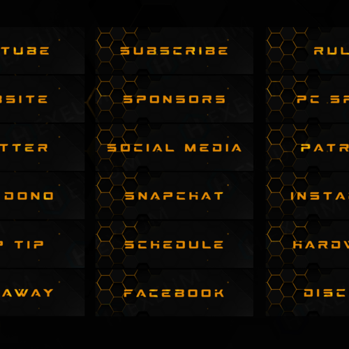 minimalist twitch panels