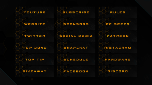 minimalist twitch panels